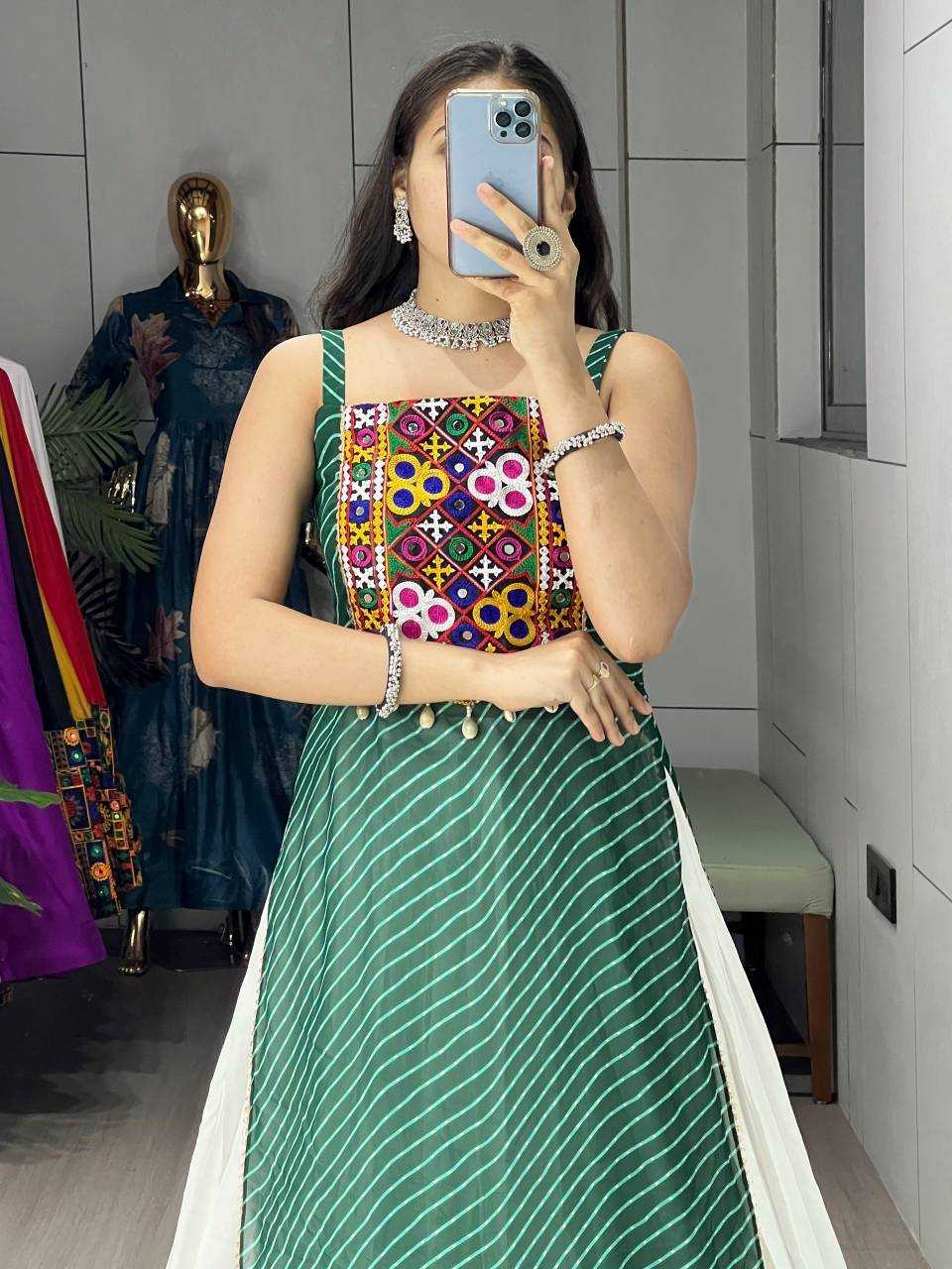 Georgette Printed Lehenga in Lavender