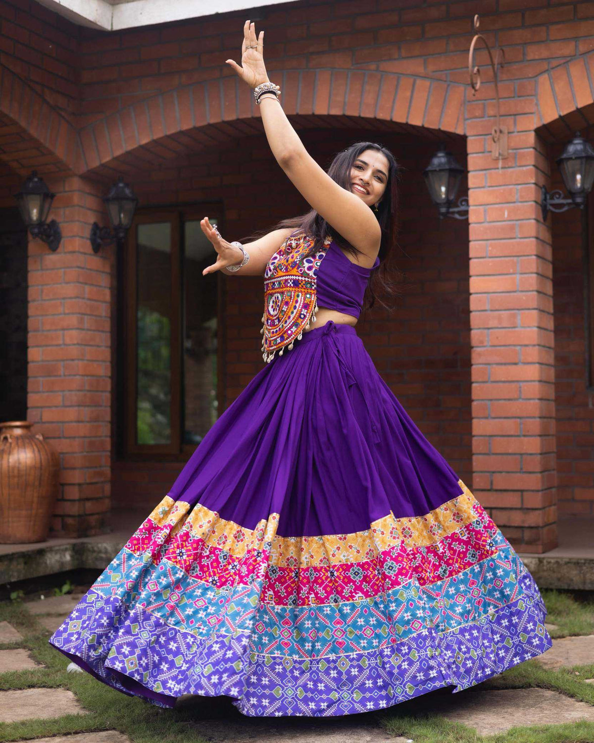 Cotton Traditional Lehenga in White