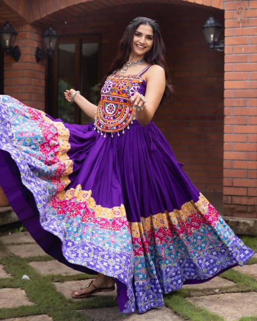 Cotton Traditional Lehenga in White