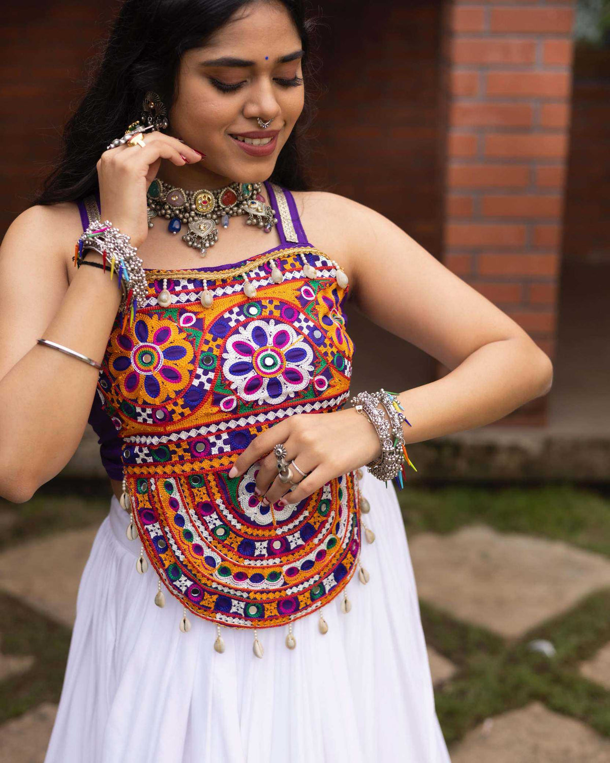 Cotton Traditional Lehenga in White