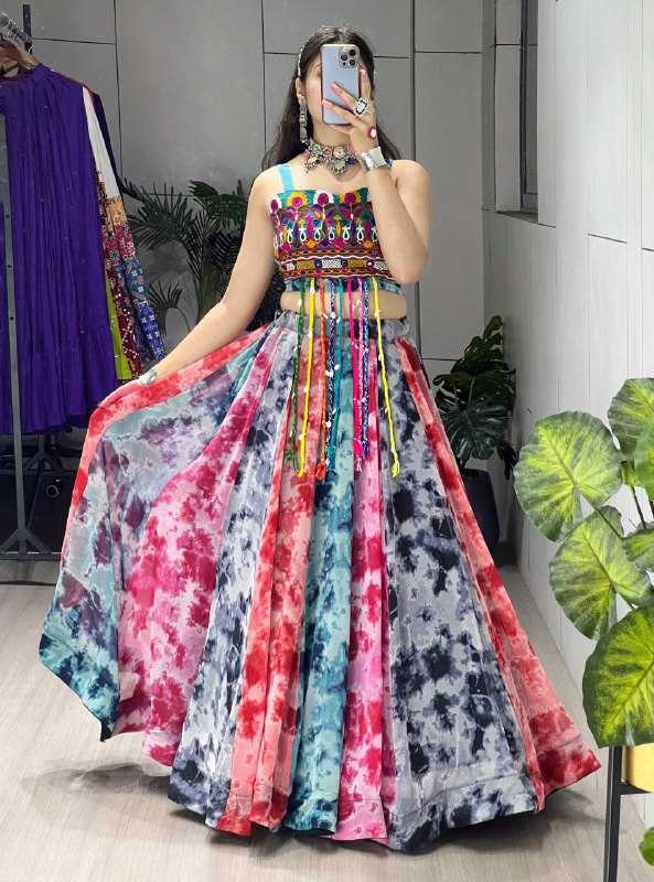 Faux Georgette Printed Lehenga 8077
