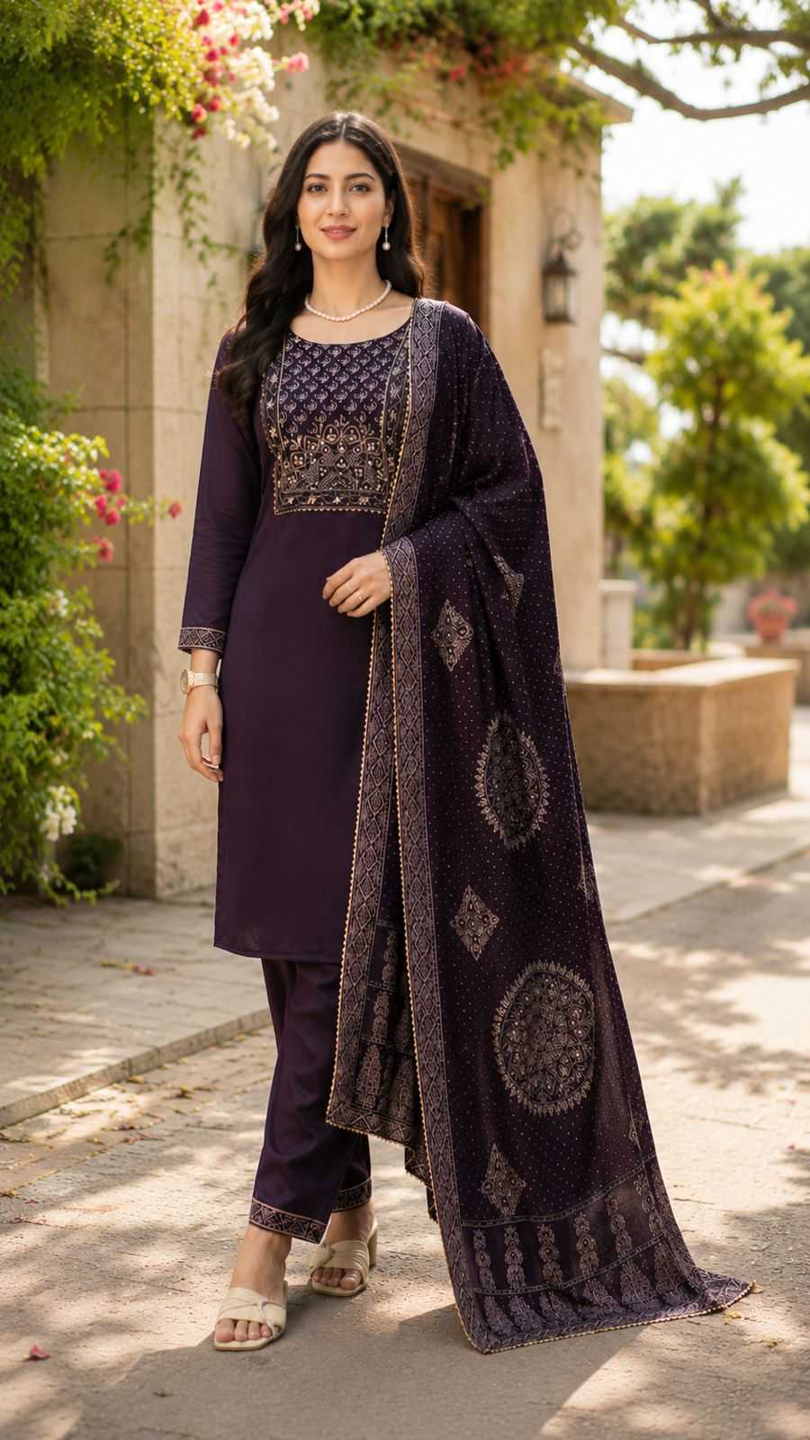 Chanderi Soft Designer Kurti in Black