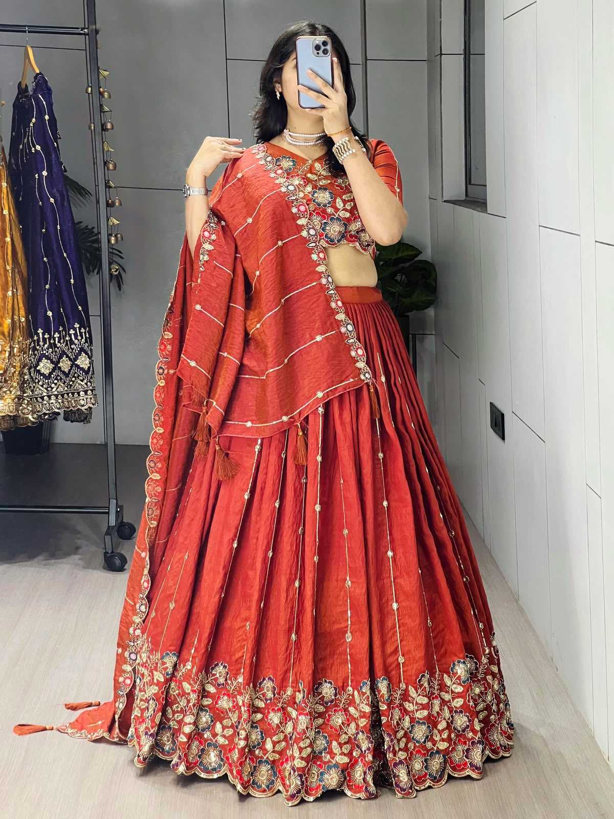 Soft Vichitra Traditional Lehenga