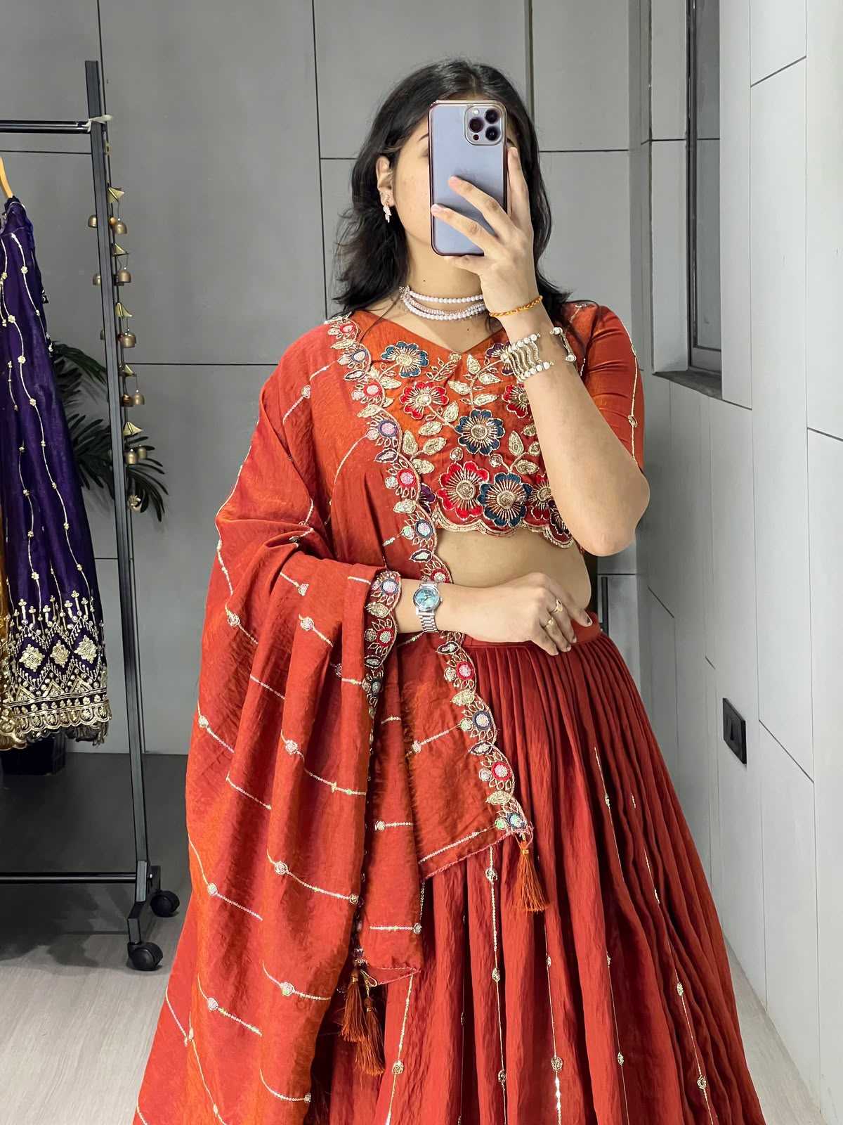 Soft Vichitra Traditional Lehenga