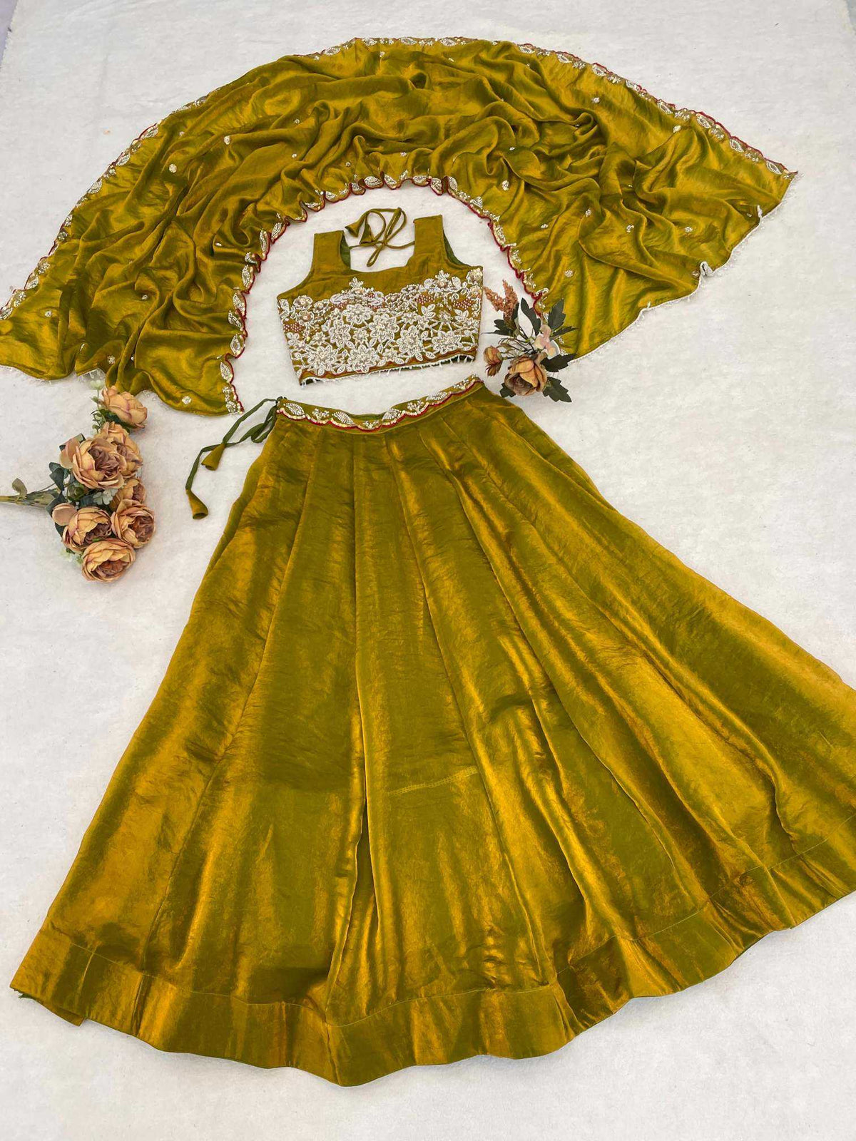 Fancy Lehenga in Dark Wine