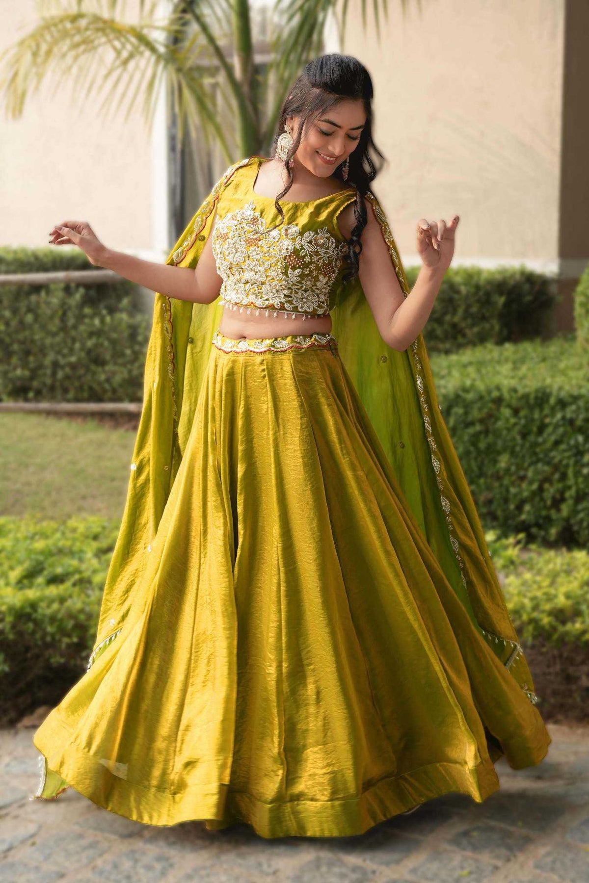 Fancy Lehenga in Dark Wine