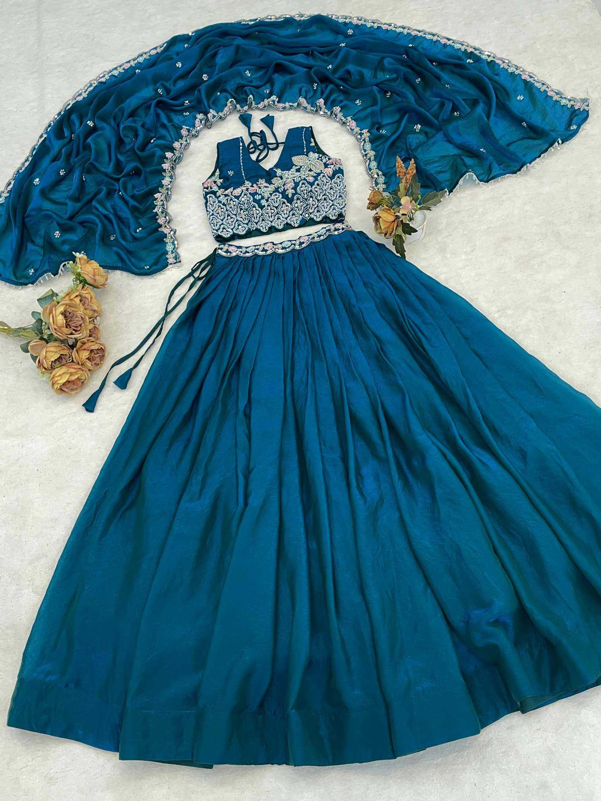 Fancy Lehenga in Dark Wine