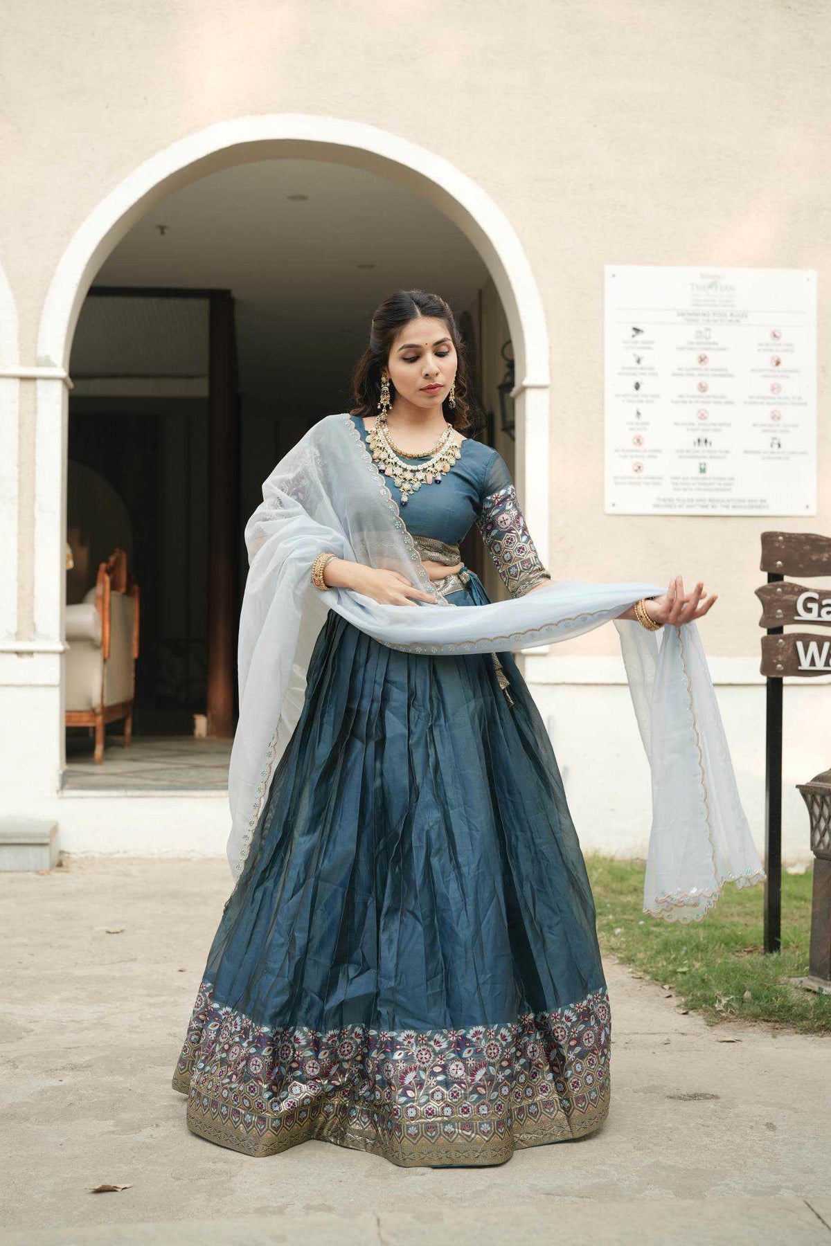 Shimmer Silk Fancy Lehenga in Lavender