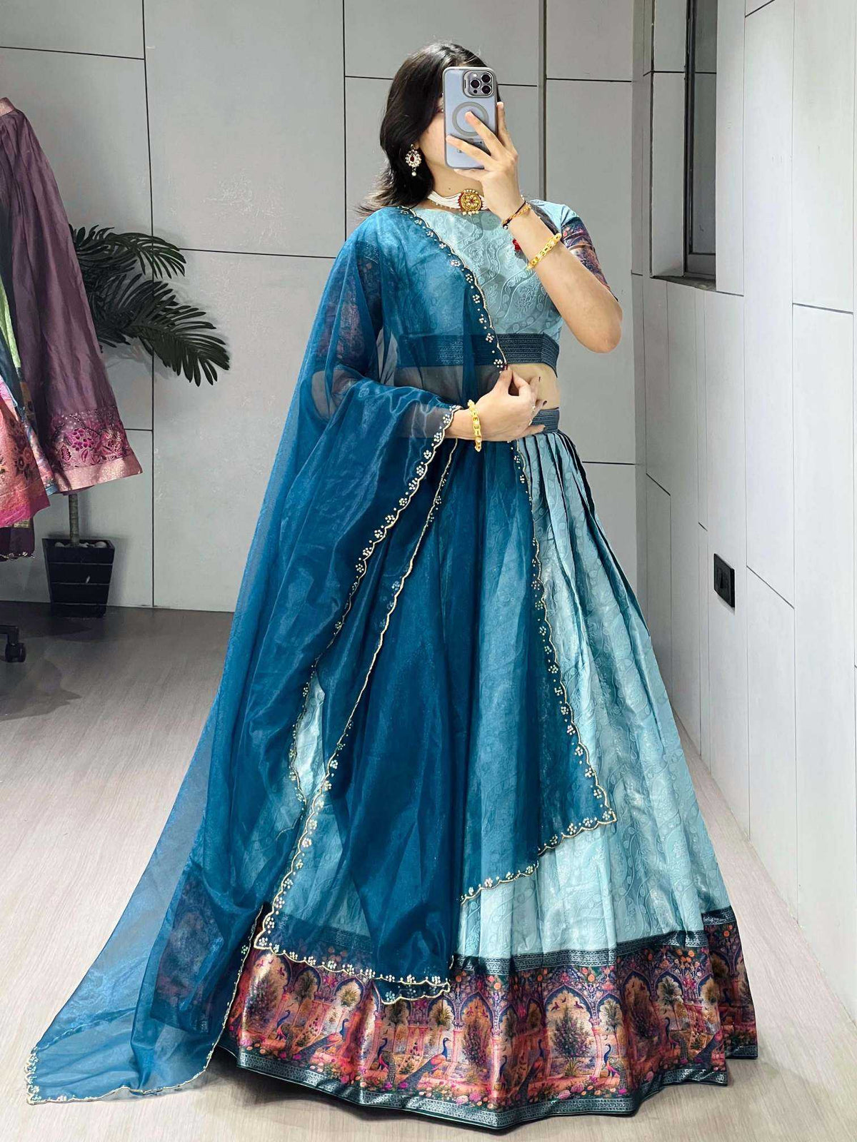 Silk Lehenga 8136