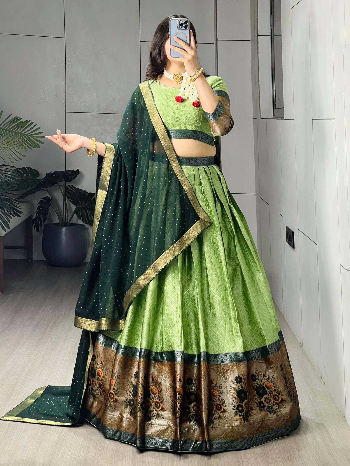 Silk Kalamkari Lehenga