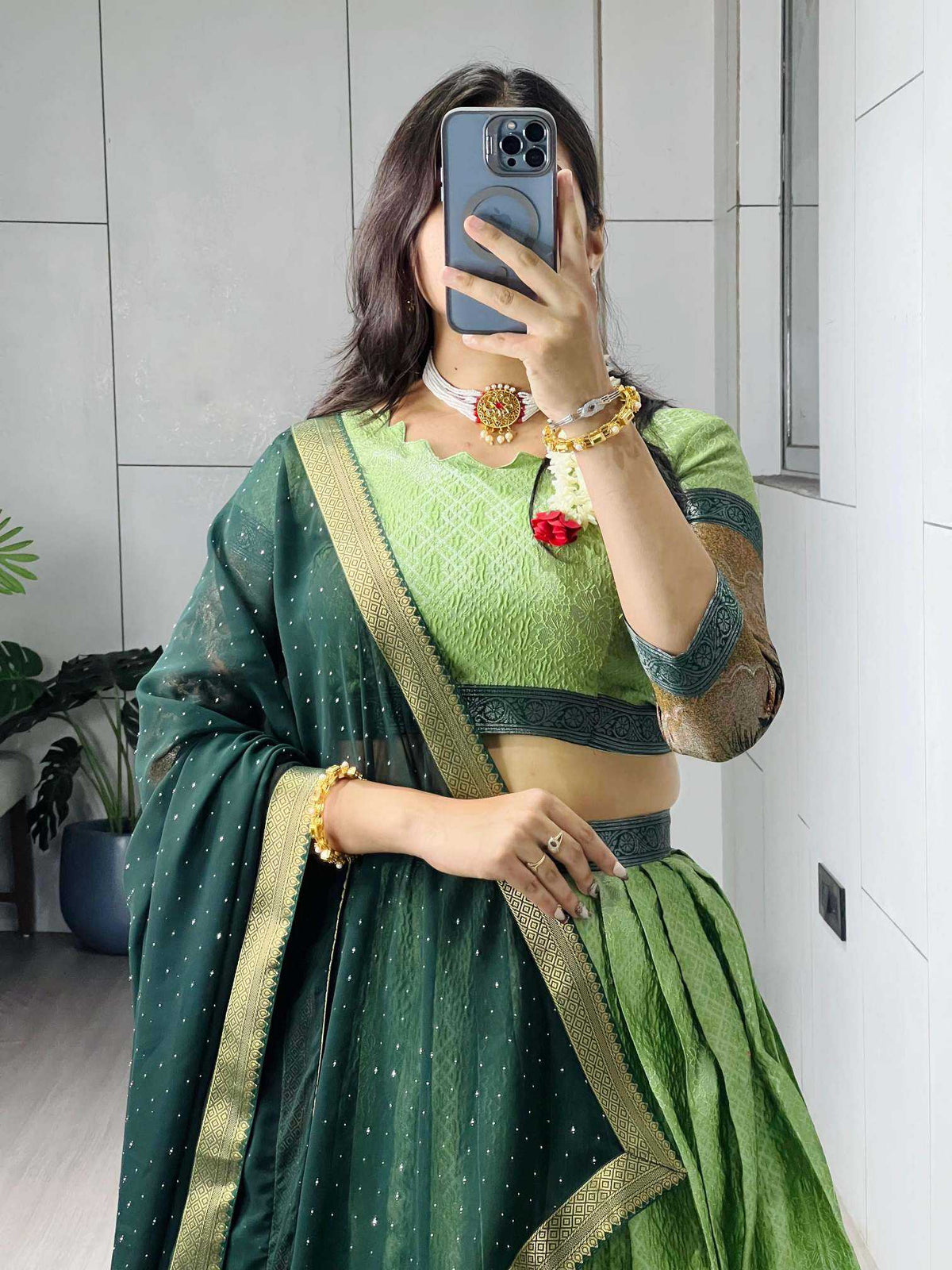 Silk Kalamkari Lehenga