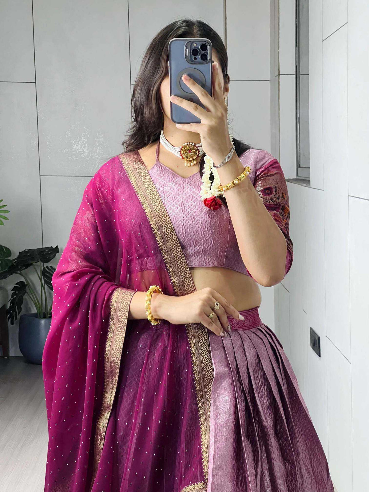 Silk Kalamkari Lehenga