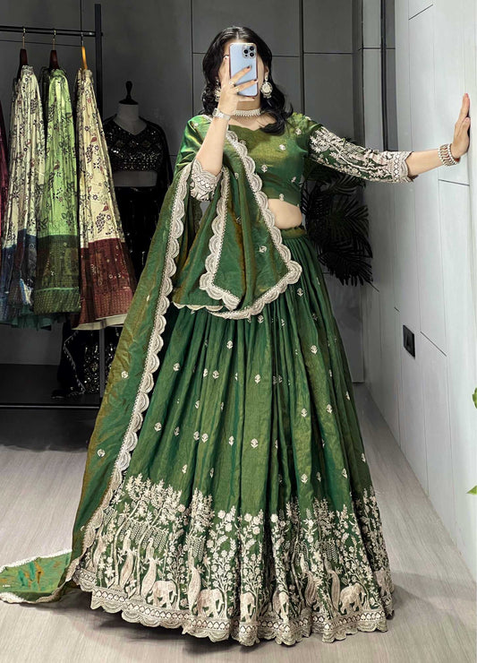Soft Vichitra Designer Lehenga