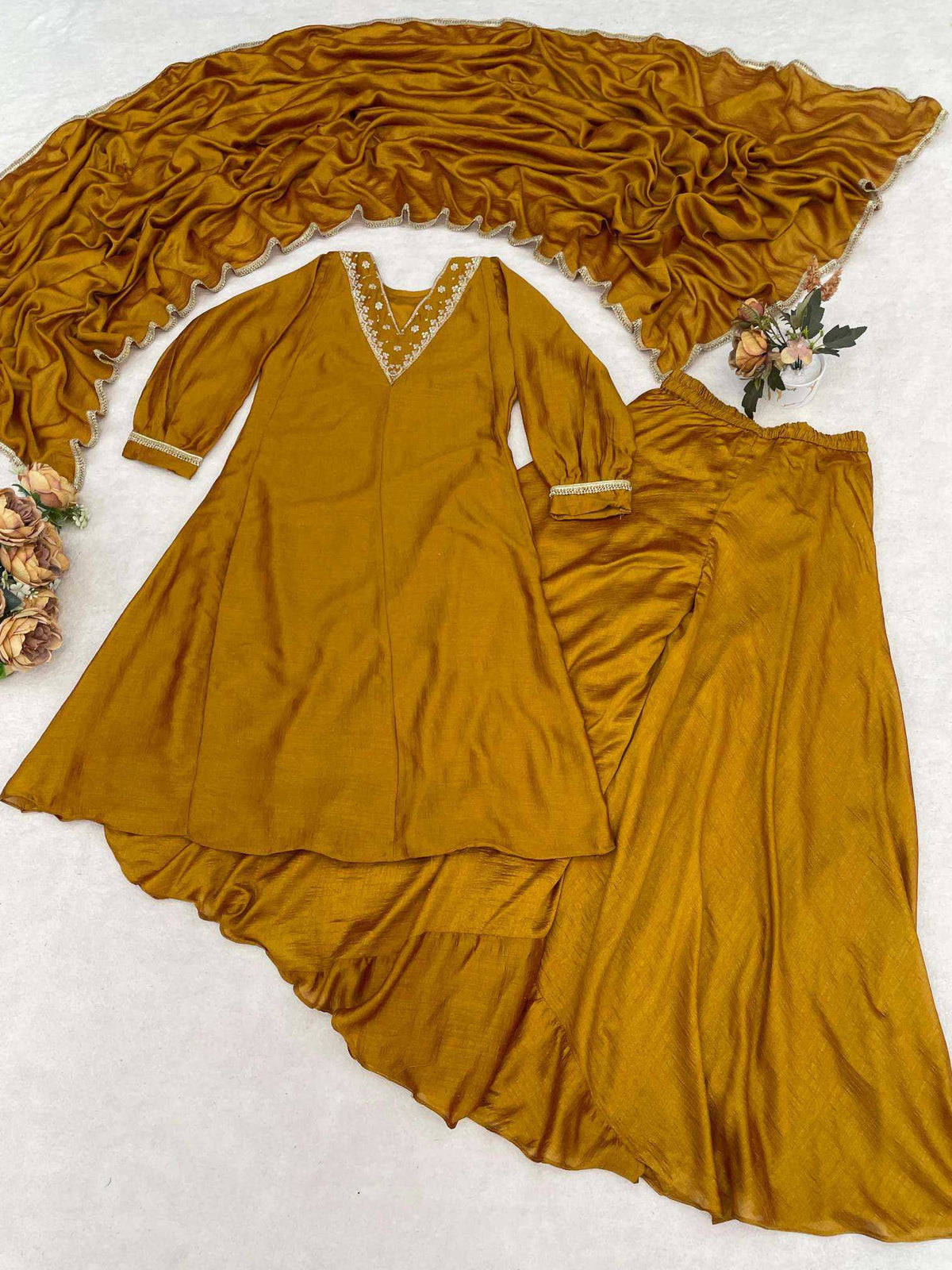 Soft Vichitra Designer Kurti