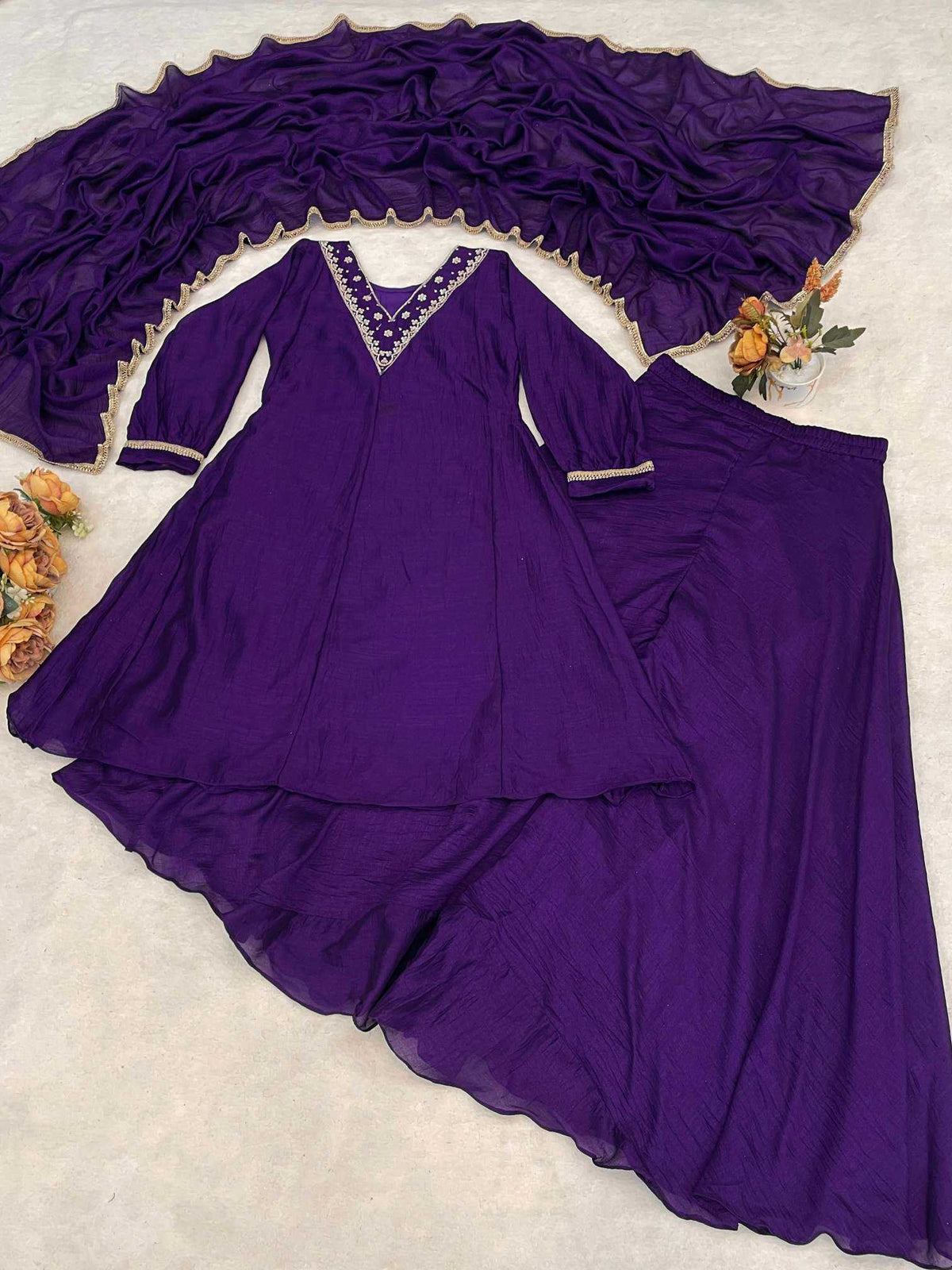 Soft Vichitra Designer Kurti