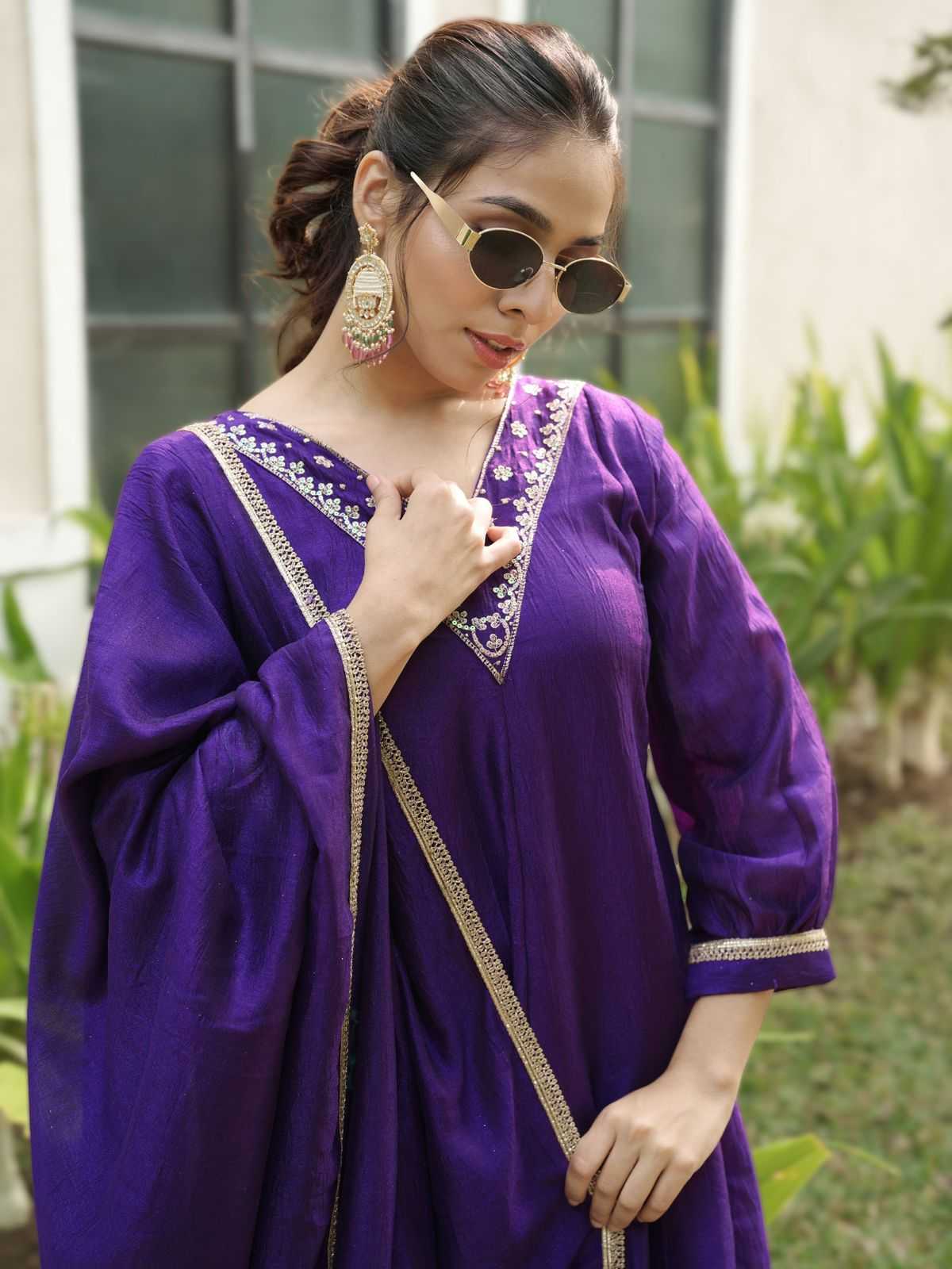 Soft Vichitra Designer Kurti