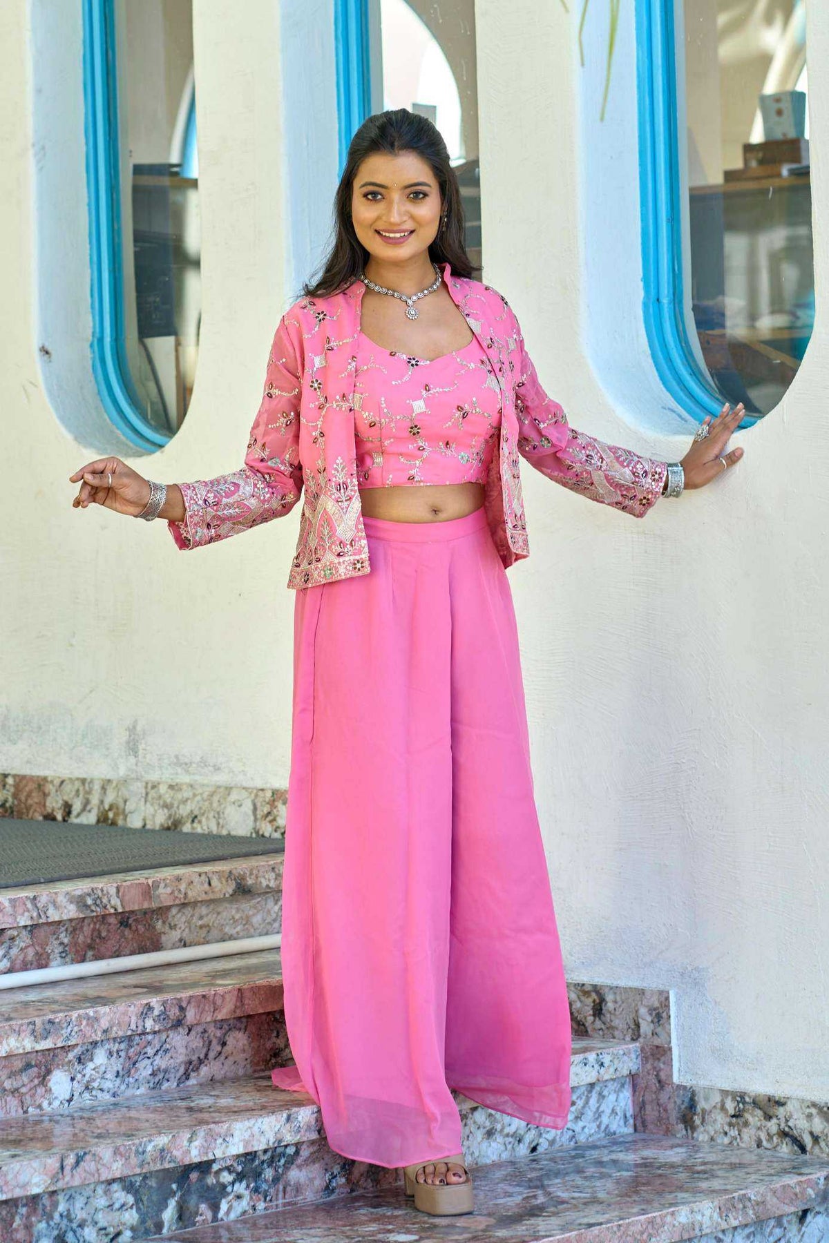 Georgette Embroidery Suit 9005