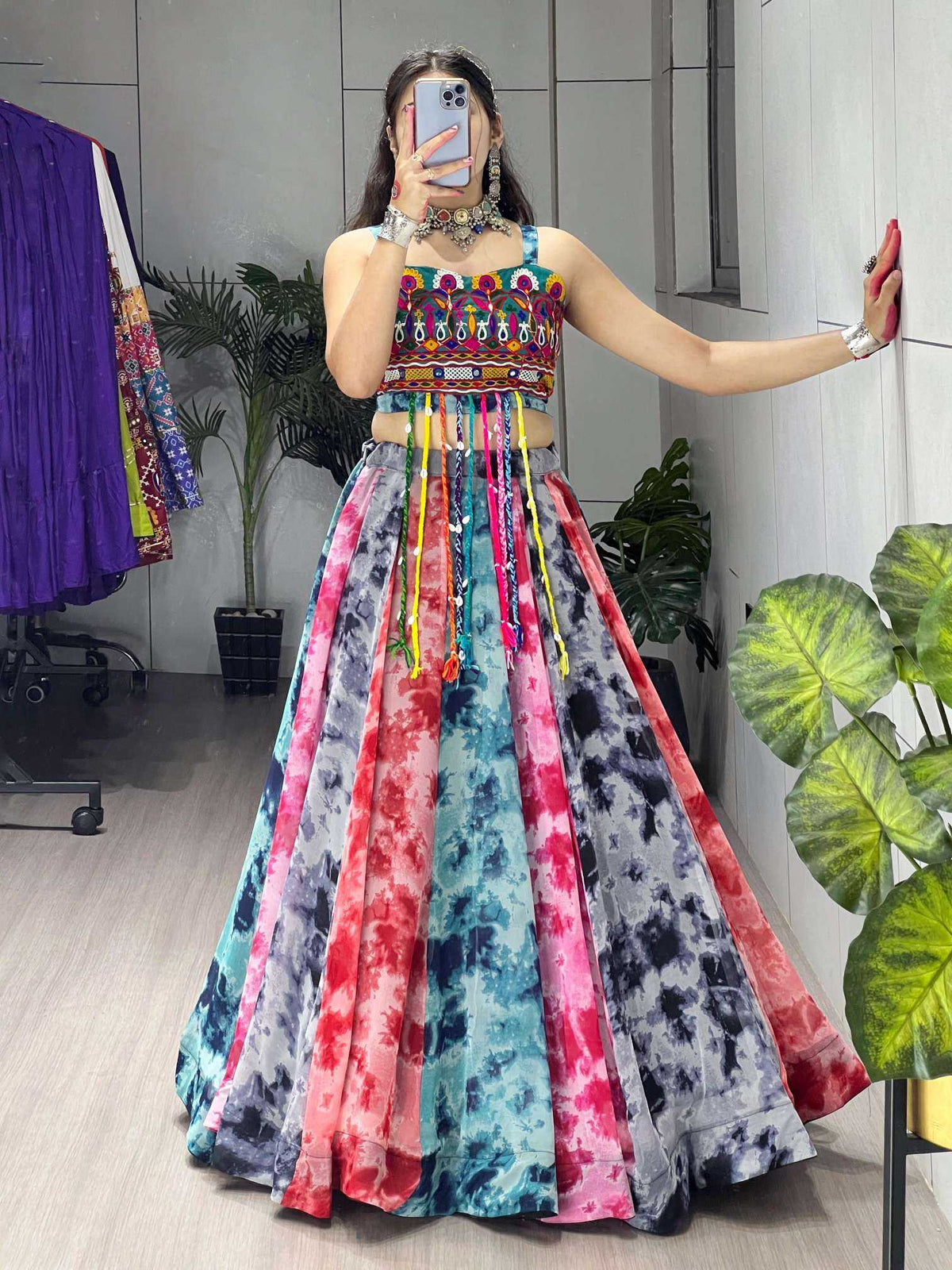 Radhaa Faux Georgette Printed Lehenga