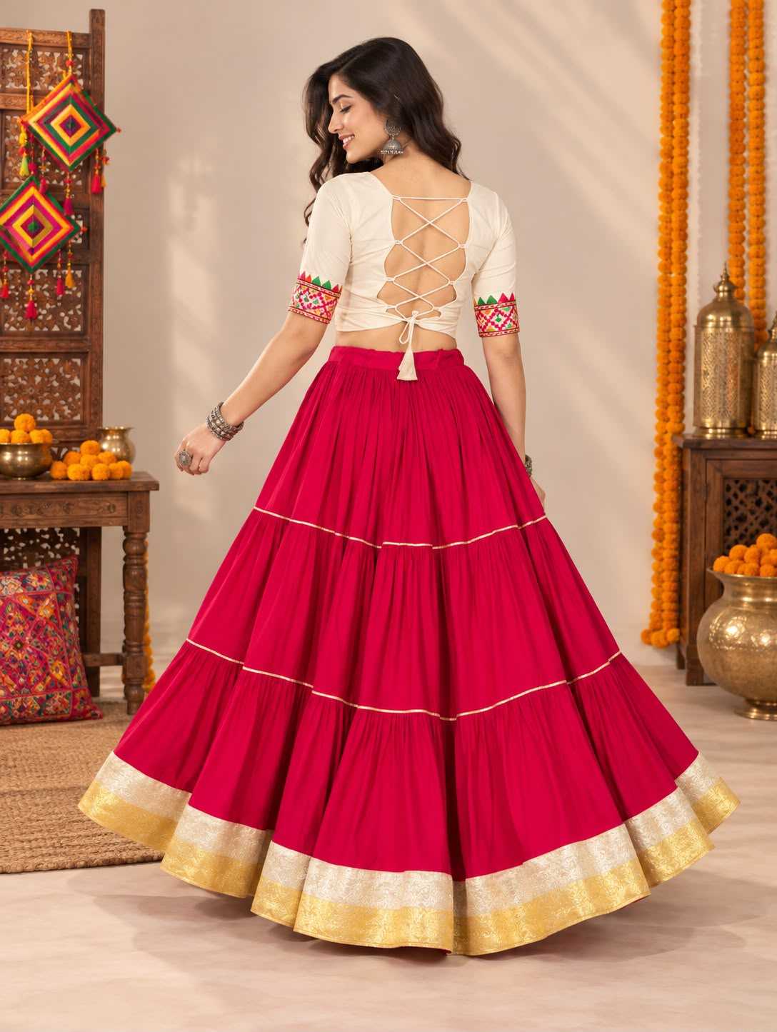 Satrangi Cotton Designer Lehenga
