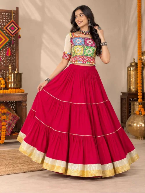Satrangi Cotton Designer Lehenga
