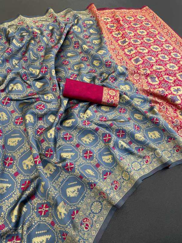 Banarasi Soft Silk Saree in Dark Green