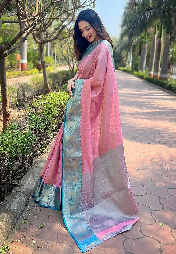 Banarasi Soft Silk Saree in Cream