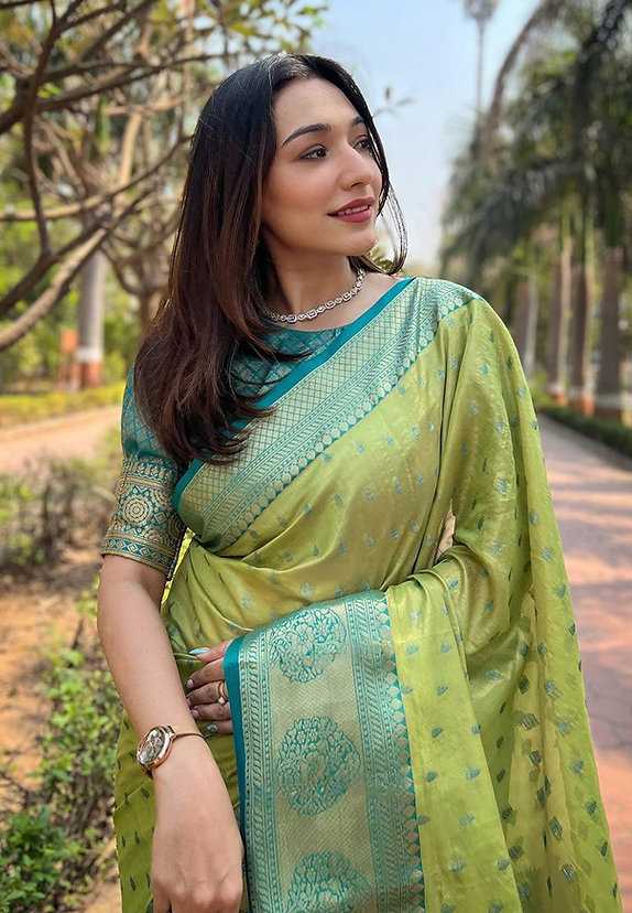 Banarasi Soft Silk Saree in Cream