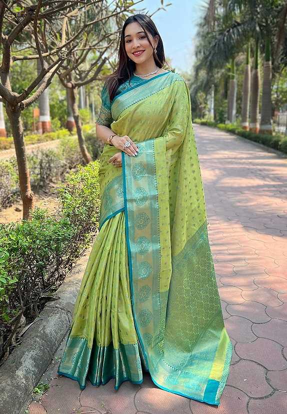 Banarasi Soft Silk Saree in Cream