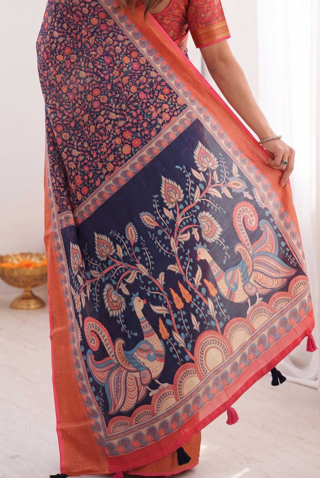 Linen Designer Saree 2139
