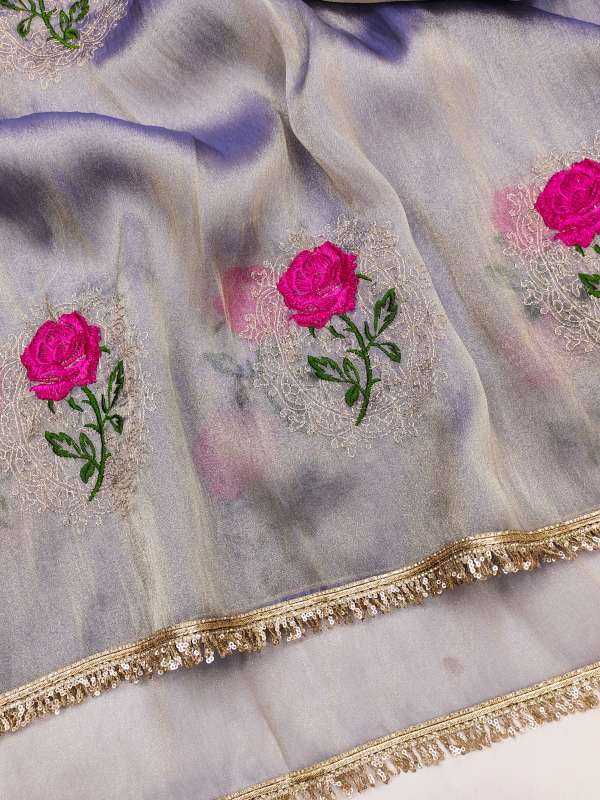 Premium Silk Party Wear Saree in Lavender