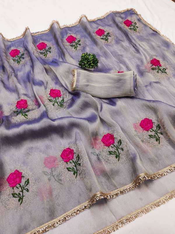 Premium Silk Party Wear Saree in Lavender