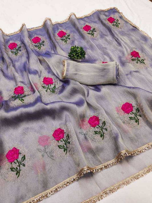 Premium Silk Party Wear Saree in Lavender