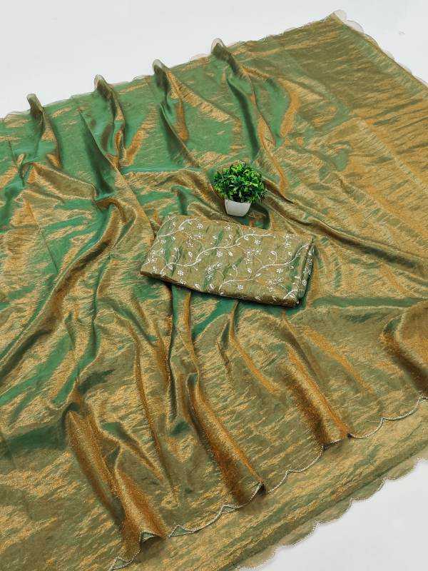 Premium Silk Party Wear Saree in Sky