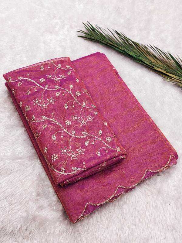 Premium Silk Party Wear Saree in Sky