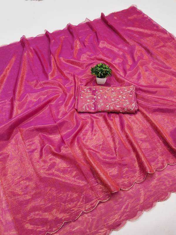 Premium Silk Party Wear Saree in Sky