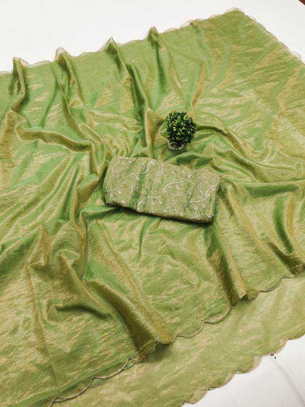 Premium Silk Party Wear Saree in Sky