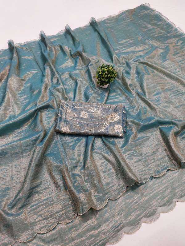 Premium Silk Party Wear Saree in Mehndi
