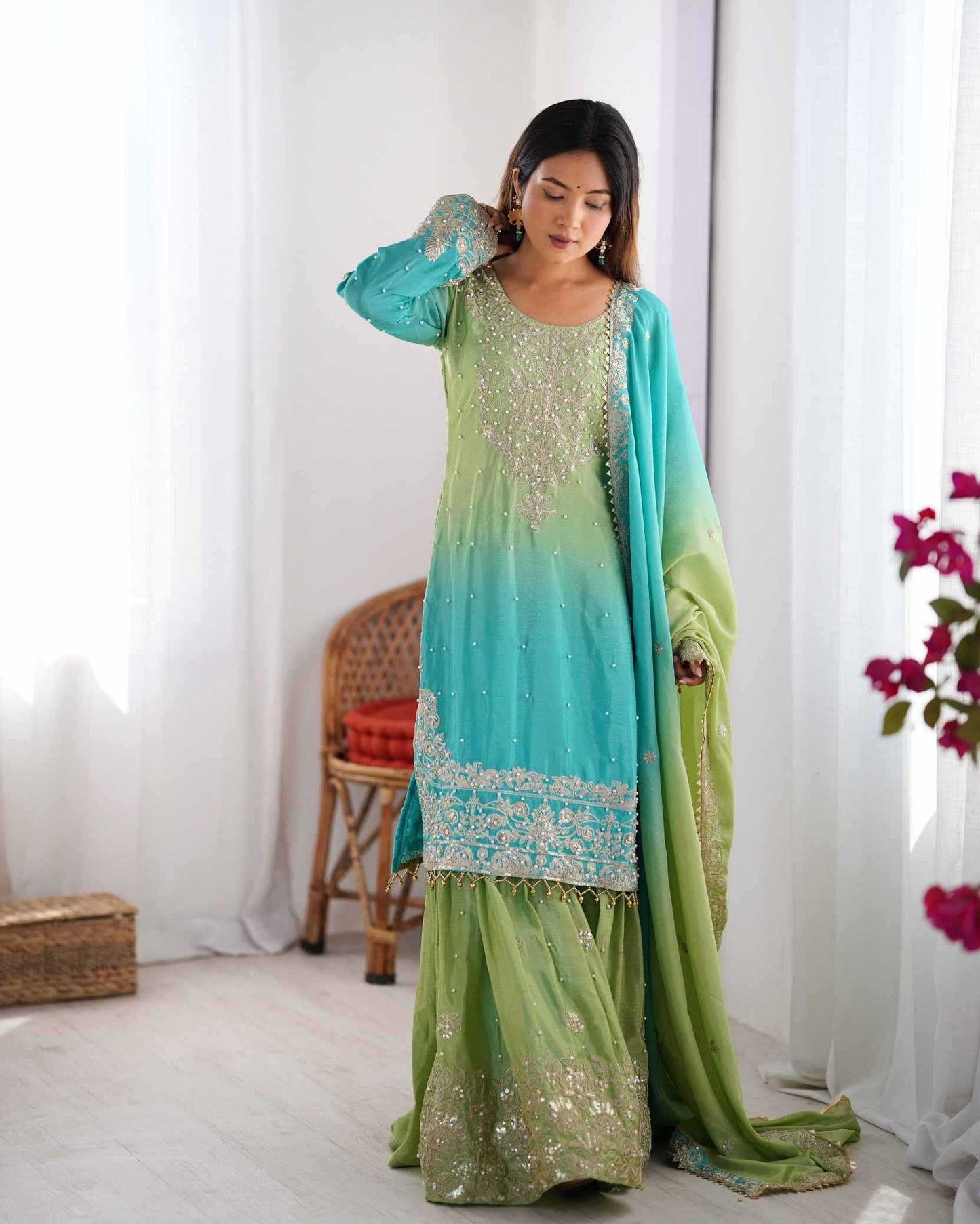 Chinon Silk Palazzo Suit