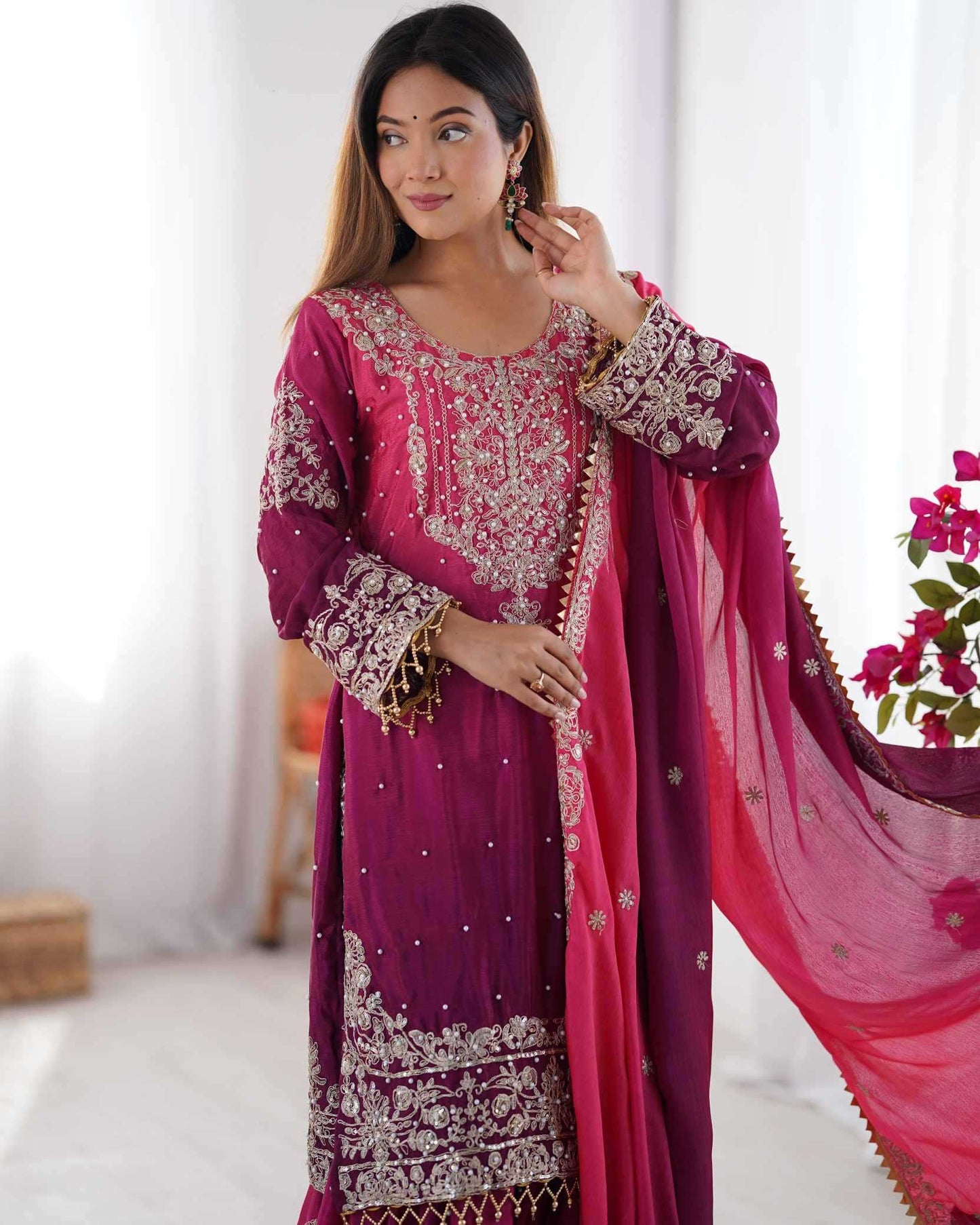 Chinon Silk Palazzo Suit