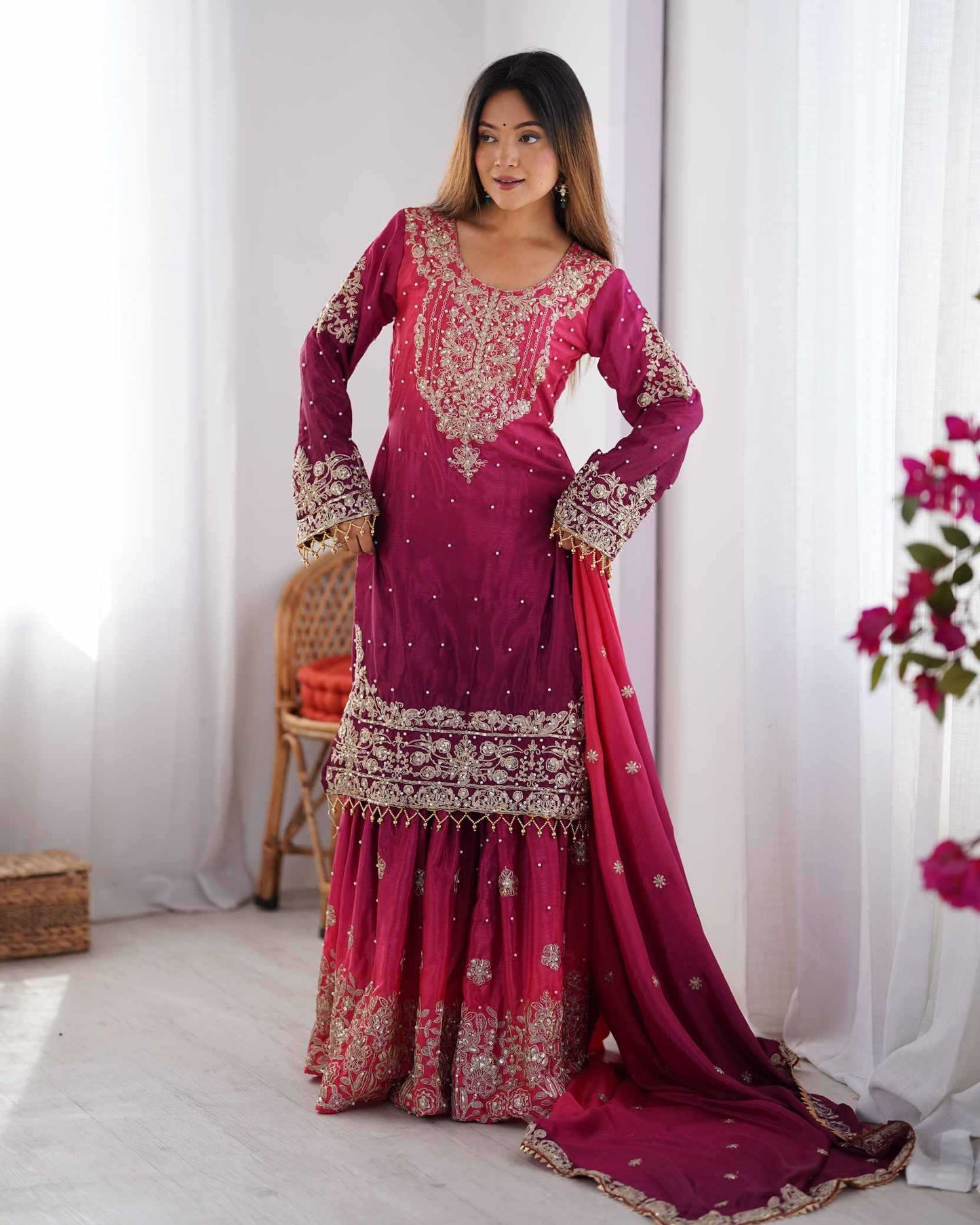 Chinon Silk Palazzo Suit