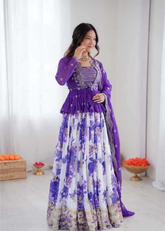 Faux Georgette Printed Lehenga 15