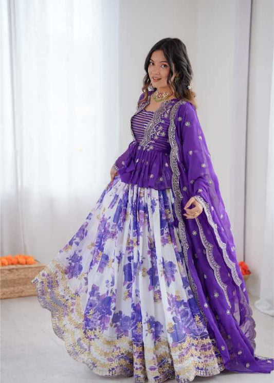Faux Georgette Printed Lehenga 15