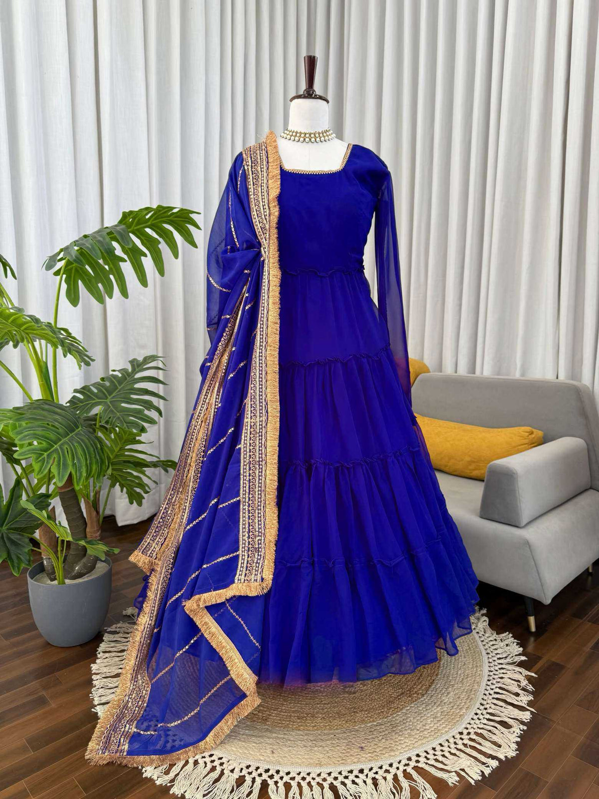 Faux Georgette Anarkali Gown