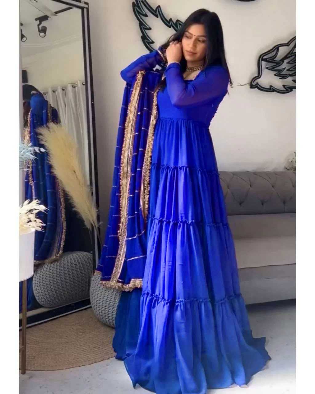 Faux Georgette Anarkali Gown