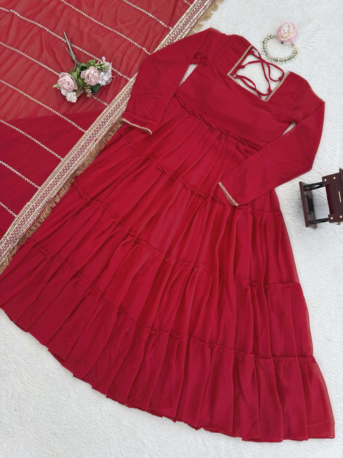Faux Georgette Anarkali Gown