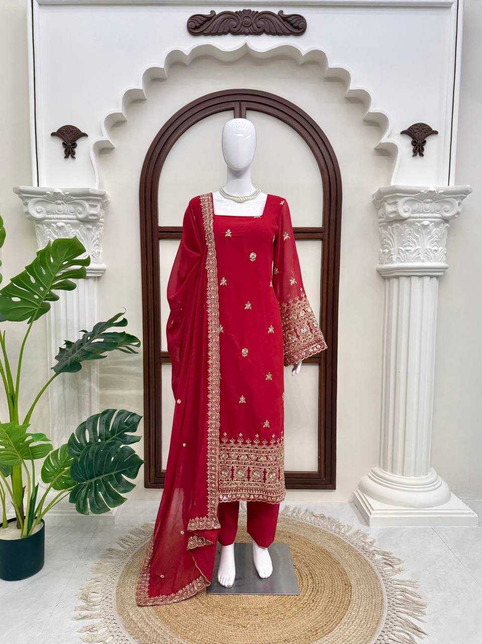 Faux Georgette Ladies Suit