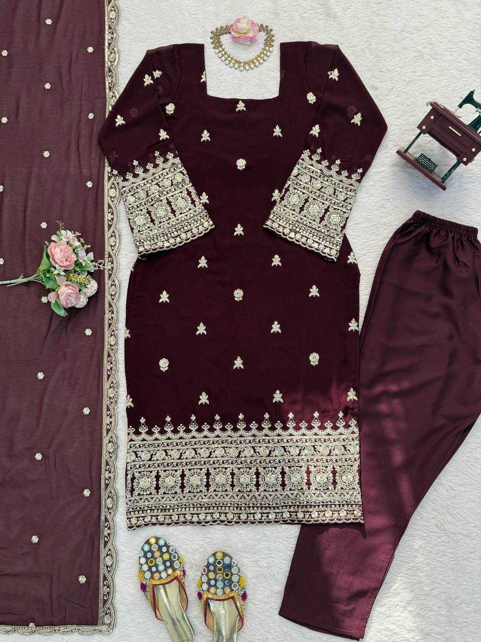 Faux Georgette Ladies Suit