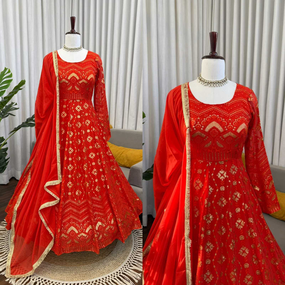 Faux Georgette Gown 1570