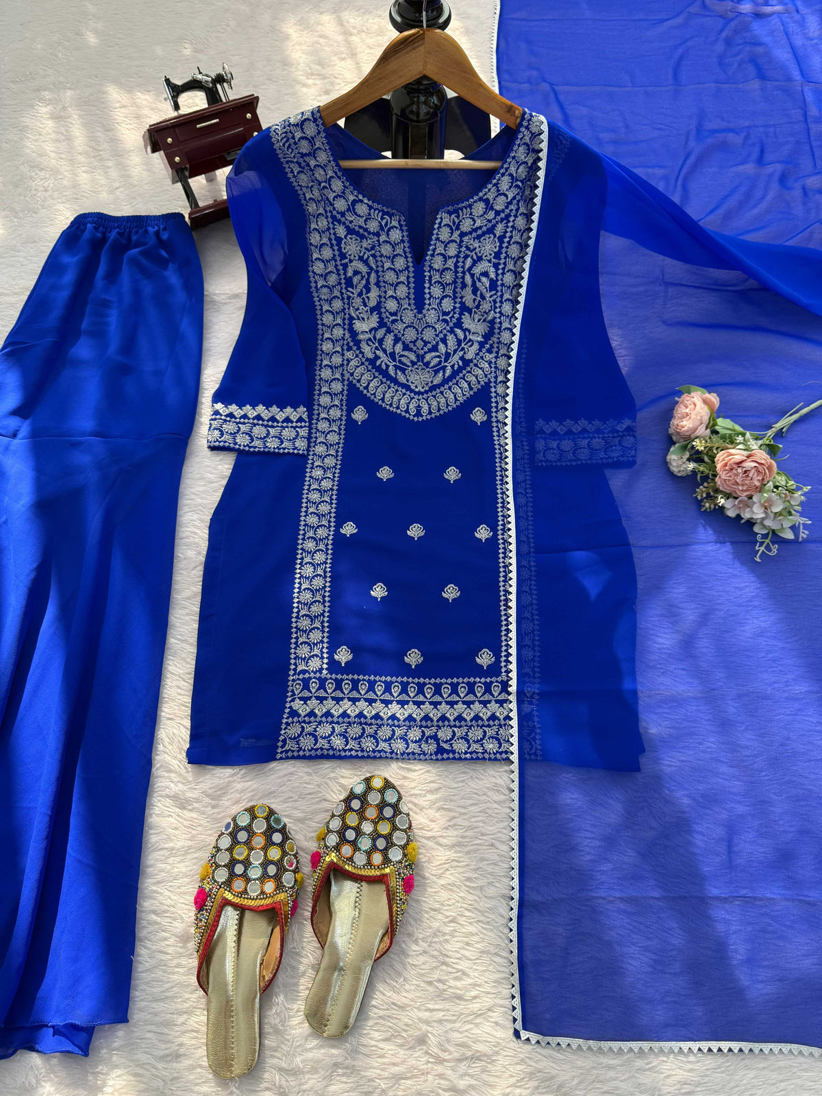 Faux Georgette Sharara Salwar Suit 1574