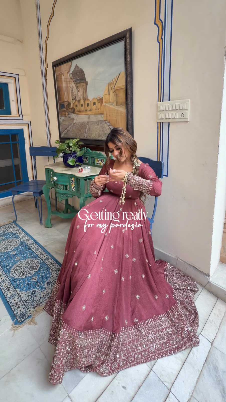 Chanderi Silk Designer Gown